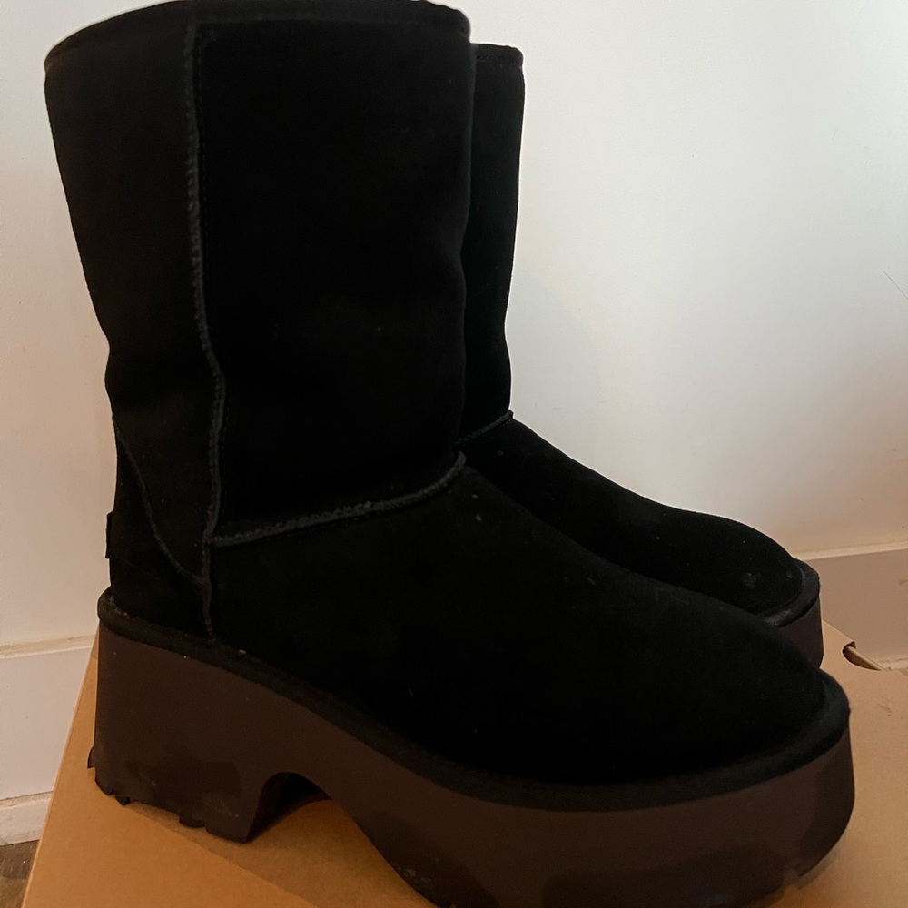 UGG Black Suede Winter Boots